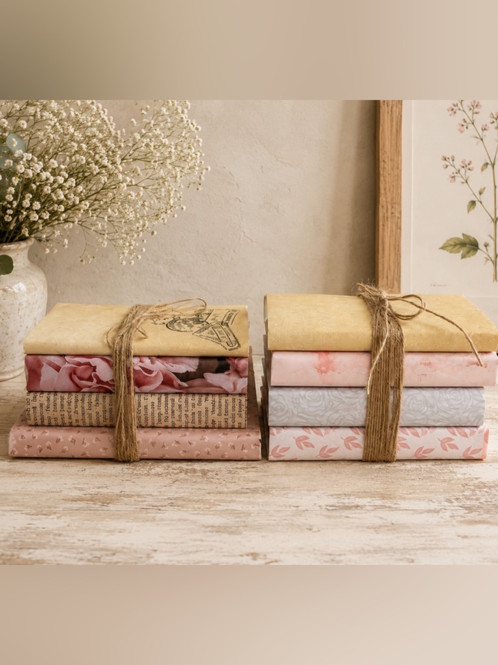 A New Chapter Begins 2 Stacks Of 4 Books Each Baby Bridal Shower Decor